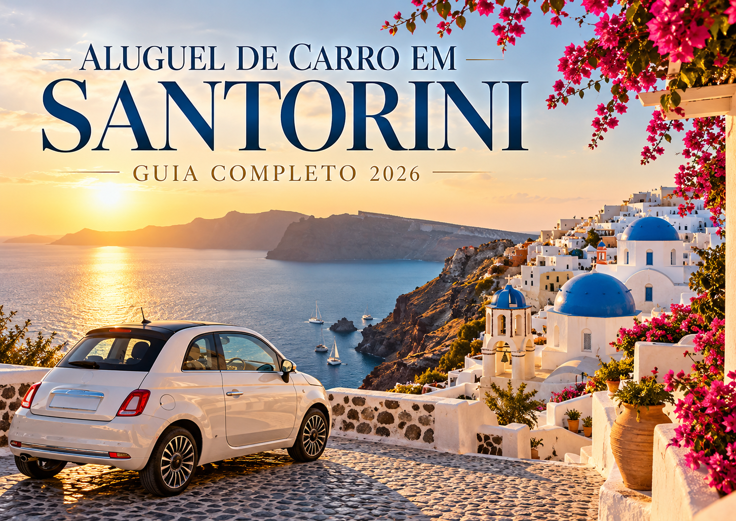 Aluguel de carro em Santorini sem cartão de crédito e sem caução